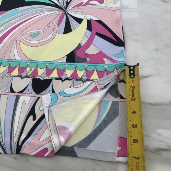 EMILIO PUCCI PINK MULTI PRINT SLEEVELESS DRESS MODEL 81RH61 SIZE IT 44 / US 10 - Picture 12 of 14